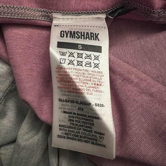 Gymshark Gray Pink Ombre Seamless Cropped Leggings Size S - Picture 10 of 10